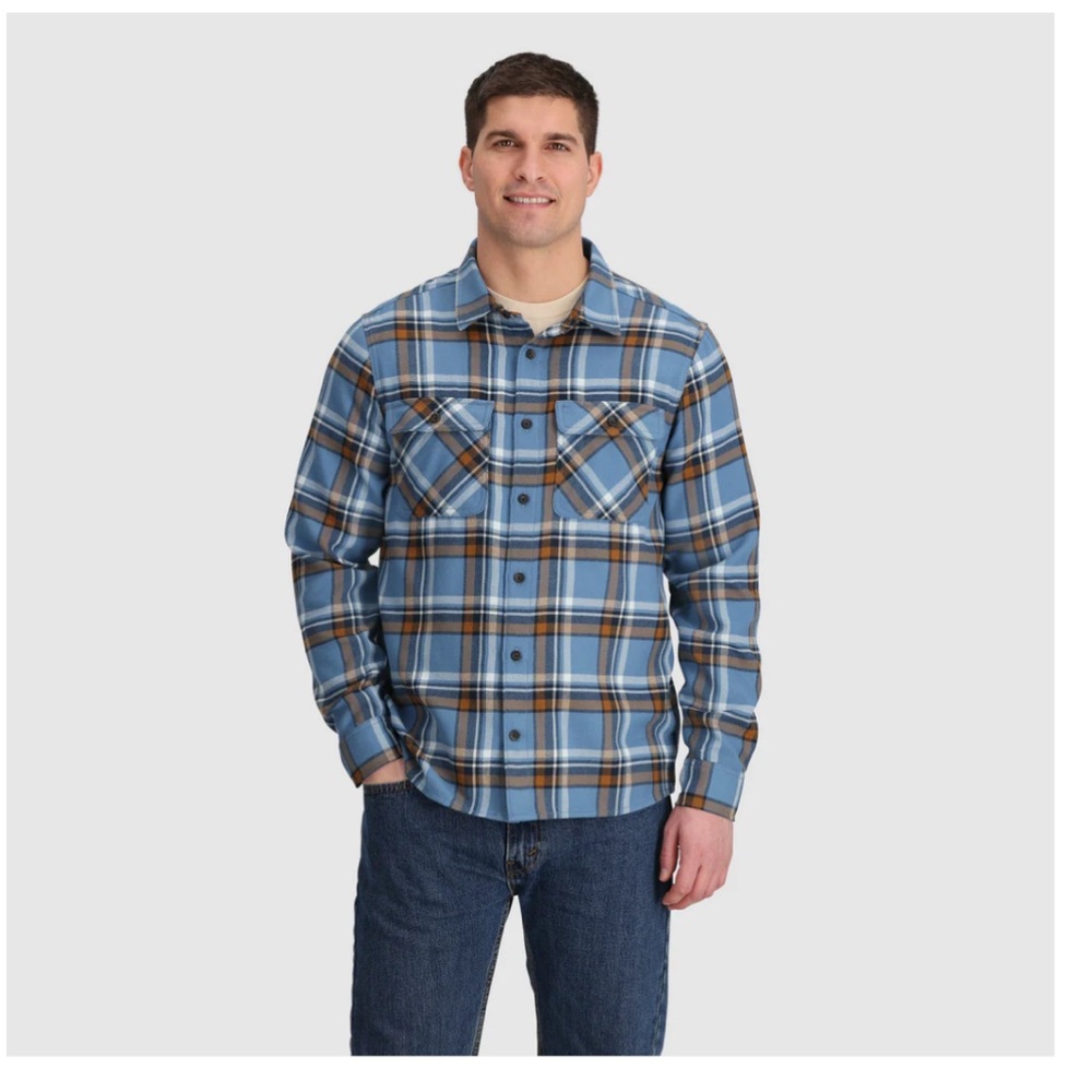 NWT Outdoor Research Mens Feedback Flannel Twill Shirt, large